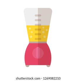 Vector kitchen food blender mixer flat icon design template isolated