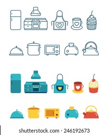 Vector Kitchen icon set