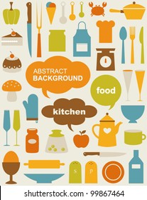 Iconos de cocina vectorial