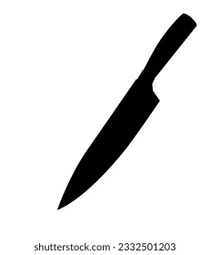 Vektorgrafik-Messer, schwarze Silhouette einzeln auf Weiß
