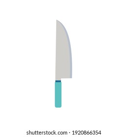 Vektorküchenmesser, Illustration mit Küchenutensilien einzeln auf weißem Hintergrund, flaches Design