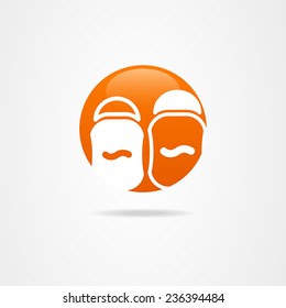 Vector kitchen saltcellar button icon logo