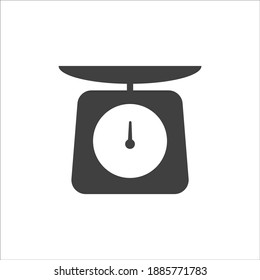 Iconos de báscula de cocina de vectores en fondo blanco