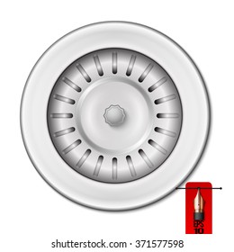 Vector Kitchen Sink Strainer Or Drain Hole