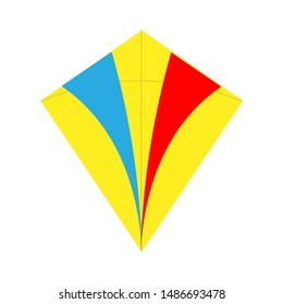 Vector of kite Makar Sankranti on a white background
