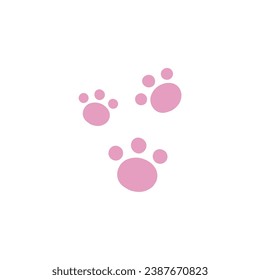 vector kitten footprints flat design