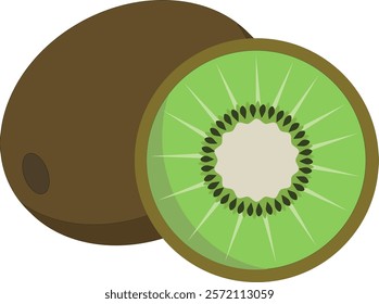 vector kiwi with bones and illustration EPS10 pattern