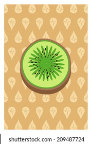Vector of kiwi. Clean Eating Concept.