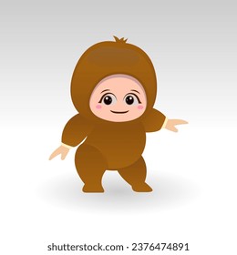 Vector Kiwi fruit kawaii cartoon character vector funny Kiwi fruit kawaii illustration