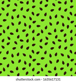 Vector kiwi texture. Seamless pattern background with seeds. Summer theme. Fresh exotic fruit