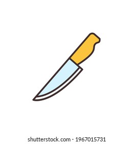 Concepto de Knife vectorial colorido icono moderno o elemento de logotipo