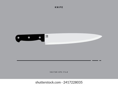 Vector of knife equipment usually used for cooking or cutting objects