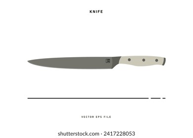 Vector of knife equipment usually used for cooking or cutting objects