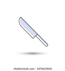 Vector knife icon. Kitchen tool symbol. For design, web site design, logo, app, UI/UX