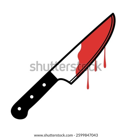 Vector Knife Illustration Flash Tattoo Drawing Isolated