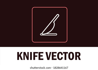 Vektorgrafik des Messers einzeln auf dunklem Hintergrund. Für Designer.
