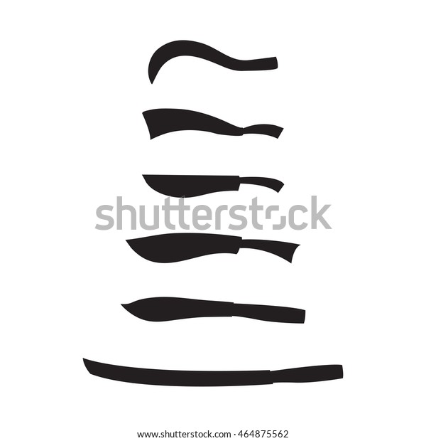 Vector Knife On White Background Stock Vector (Royalty Free) 464875562