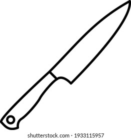 Vector Knife Outline Icon Design
