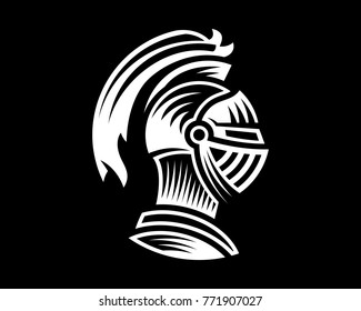 Vector of knight helmet, could be use as logo icon or avatar