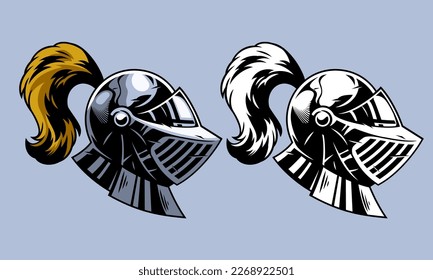 vector of Knight Noble Helmet Warrior