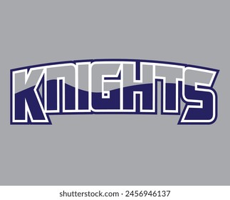 Vector Knights Logo Type Treatment 