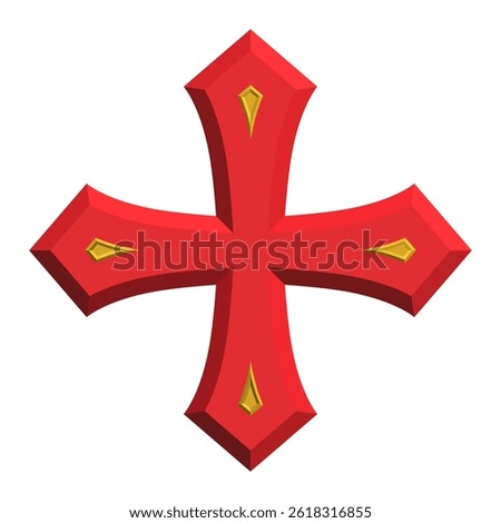 vector knights Templar cross isolated