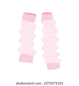 Vector knit leg warmers socks illustration