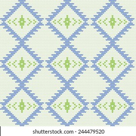 Vector knitted aztec seamless background. Can be used for web pages, identity style, printing, invitations, banners, cards.