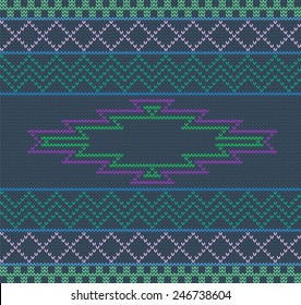 Vector knitted aztec seamless background. Can be used for web pages, identity style, printing, invitations, banners, cards.