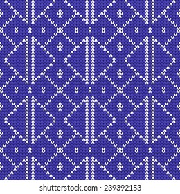 Vector knitted background. Design template with place for your text. Can be used for web pages, identity style, printing, invitations, banners