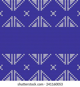 Vector knitted background. Design template with place for your text. Can be used for web pages, identity style, printing, invitations, banners