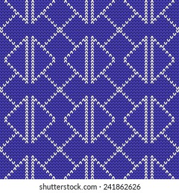 Vector knitted background. Design template with place for your text. Can be used for web pages, identity style, printing, invitations, banners