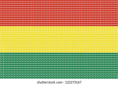 Vector knitted flag of Bolivian