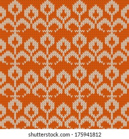 Vector knitted flower background