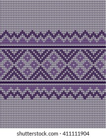  Vector knitted geometrical pattern 