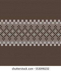  Vector knitted geometrical pattern 