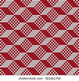  Vector knitted geometrical pattern 