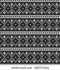 Vector knitted geometrical pattern knitwear pattern thread