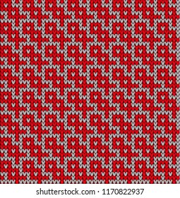 Vector knitted geometrical pattern knitwear pattern thread