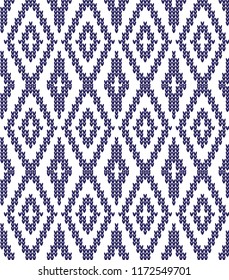 Vector knitted geometrical pattern knitwear pattern thread