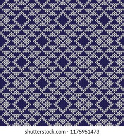 Vector knitted geometrical pattern knitwear pattern thread