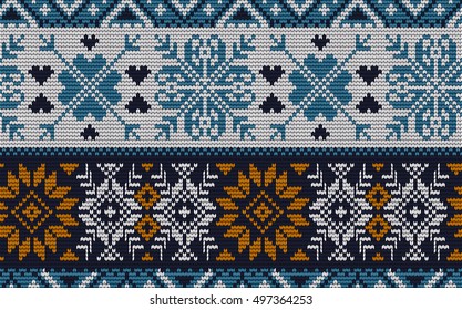 Vector knitted geometrical pattern. Sweater