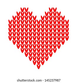 Vector knitted heart