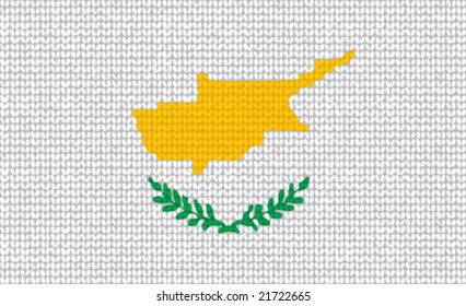 Vector  knitted national Cyprus Flag