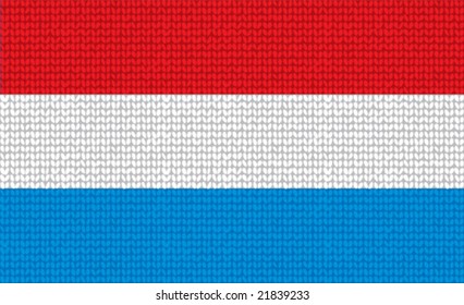 Vector  knitted national Luxemburg Flag