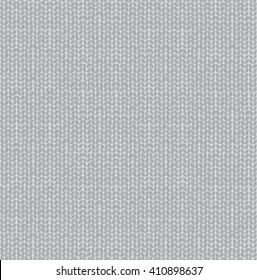 Vector Knitted Seamless Fabric Pattern, Beautiful retro grey Knit Texture