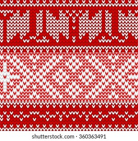 vector knitted seamless pattern