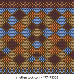 vector knitted seamless pattern