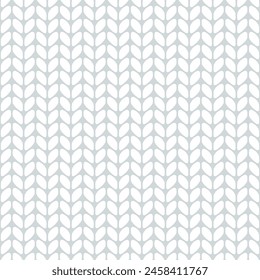 Vector knitted seamless pattern. Grey knit texture. Knitted wool fabric texture for background, wrapping paper, textile design, decoration