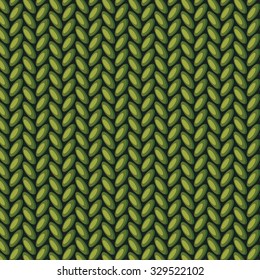 Vector knitted seamless pattern, hand made and craft concept, winter cloth background
